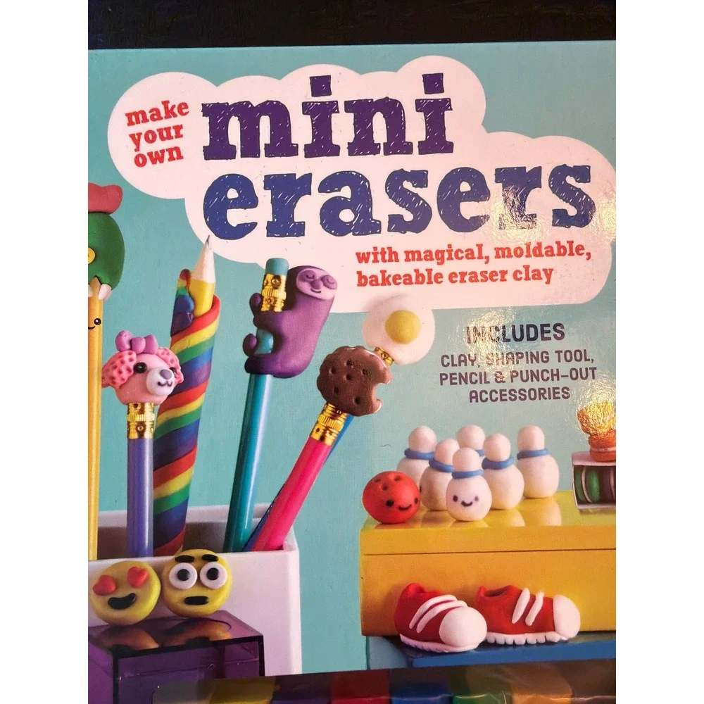 Klutz Craft Kit Multicolor Make Your Own Mini Erasers Bakeable Clay Activity Set